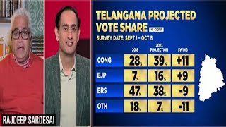 Telangana Election 2023: Rahul Kanwal & Rajdeep Sardesai Decode Telangana Projected Vote Shares