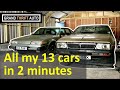 All my collection of 1970s and 1980s classic cars in 2 minutes flat