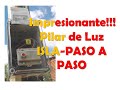 MEDIDOR EDENOR - PILAR DE LUZ ISLA-PASO A PASO #construccion #ELECTRICISTA  #PILARDELUZ