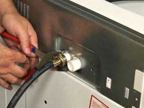 Installation of Hot and Cold Inlet Hoses for Washers Installation of Hot and Cold Inlet Hoses for Washers