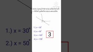 සරල රේඛා ආශ්‍රිත කෝණ 😀🎓 #maths #viral #shorts