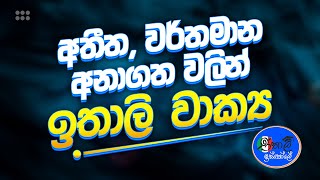 Italy Bastava Sinhalen, අතීත, වර්තමාන ,අනාගත කාල වලින් ඉතාලි වාක්‍ය Presente,passato e futuro