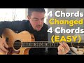 My 4 Easy Chords Changed To Track Chords | Beginner Guitar Lesson