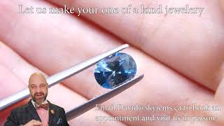 SOLD - 1.92ct Master Cut Oval Blue Zircon from Cambodia - Z0065