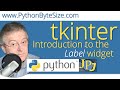 Introduction to the tkinter Label widget