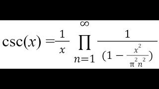 Google Sheets CSC(x) cosecant Taylor Polynomials using Infinite Product Series  also found in Excel