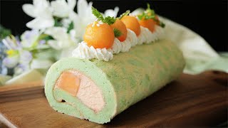 【贅沢リッチな】夕張メロンのロールケーキ🍈