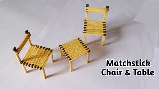 Table and Chair with Match Stick | Mini Table and Chair | Match stick Craft