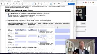 Bankruptcy Forms — Schedule C (Simple Ch. 7 Case / Doesn't Own Home)