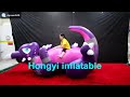 hongyi purple inflatable dragon ride .summer is back. so should means also pool toys