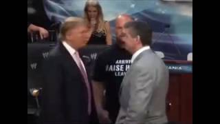 US president Donald Trump vs vince McMahon