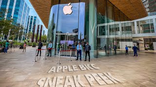 Inside Apple's First Retail Store in India | #Shorts #AppleBKC