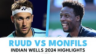 Casper Ruud Battles Gaël Monfils! | Indian Wells 2024 Highlights