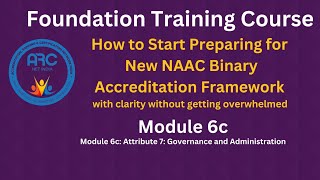 Module 6c: Attribute 7: Governance and Administration