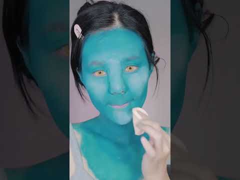 AVATAR THE WAY OF WATER makeup tutorial guide #immersive #avatarimitation #makeupartist #art