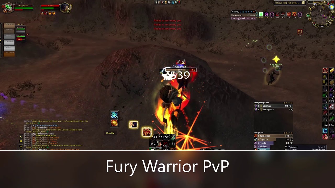 Wow Classic: Fury Warrior World PVP - YouTube