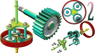 2-Project 25| Planetary Gears System |SolidWorks Tutorial : planet gear shaft