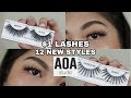 SHOPMISSA AOA $1 LASHES TRY ON | 12 NEW STYLES | 2018 LAUNCH