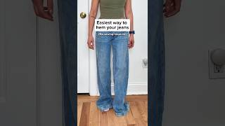 How to hem jeans hack (NO SEW)