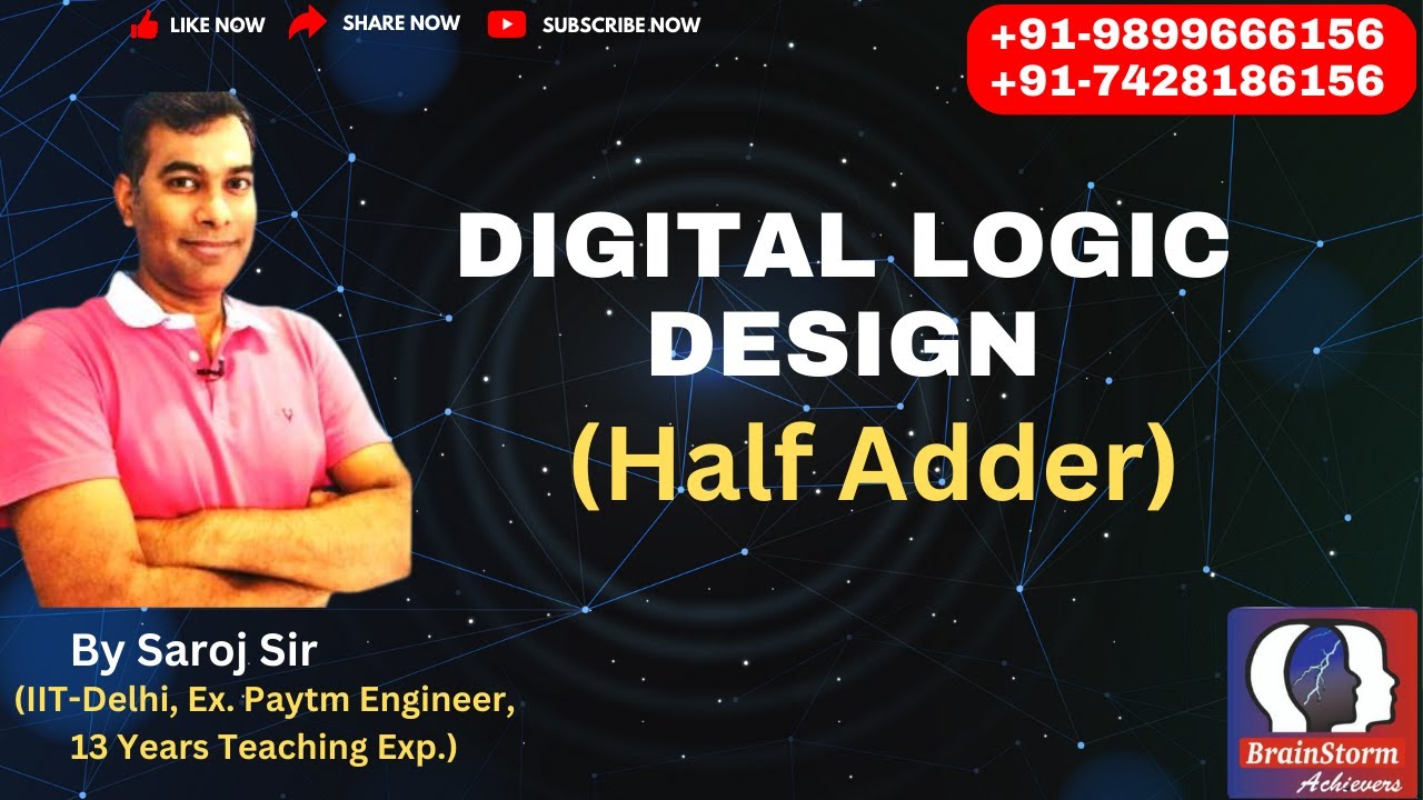Digital Logic Design Half Adder Youtube