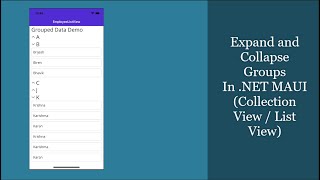 Expand and Collapse Groups In .NET MAUI (Collection View / ListView)