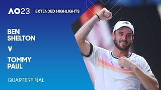 Ben Shelton v Tommy Paul Extended Highlights | Australian Open 2023 Quarterfinal