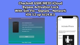 Checkm8 GSM/MEID iCloud Bypass Activation Lock With Sim Fix /Signals/Network| iOS 12 up to14.8.1