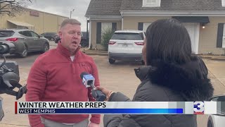 West Memphis Ar Prepares For Winter Storm