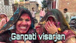 Ganpati visarjan || pooja,Bhandara \u0026 masti wala dance @souravjvlogs