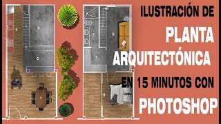 ILUSTRACIÓN DE PLANTA ARQUITECTÓNICA EN 15 MINUTOS CON PHOTOSHOP