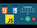 Working stopwatch project with HTML, CSS and JavaScript