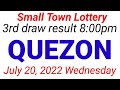 STL - QUEZON July 20, 2022 3RD DRAW RESULT