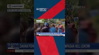 Ibu & Anak Tertimpa Dahan Pohon akibat Empasan Angin Kencang dari Heli Jokowi #shorts