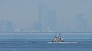 長洲眺望汾流,青洲燈塔,珠海市 Cheung chau island overlook Zhu hai city/Fan Lau, Qingzhou Lighthouse