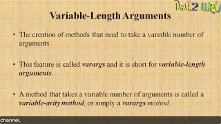 Command Line Argument and Varargs in Java -Object Oriented Concept | Engineering | VTUeLearning