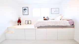 DIY / ON FABRIQUE LE LIT EN ESTRADE DE MAELLE -  EXPLICATIONS  ÉTAPE PAR ÉTAPE - PLATFORM BED !