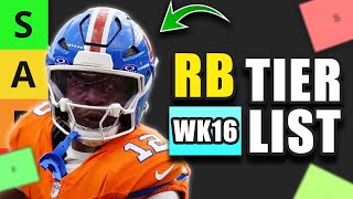 MUST START RBs for Week 16 Fantasy Football (Playoffs!)