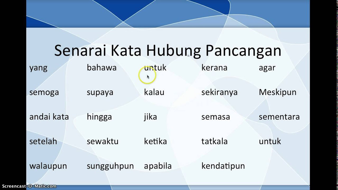 Contoh Kata Hubung Tahun 3 : Kata Hubung 1 4 2020 Tahun 5 Youtube - Ana ...