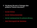 test leben in deutschland thüringen дополнительные вопросы к тесту