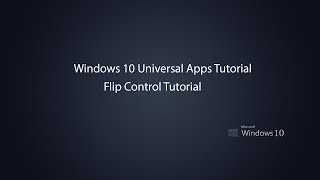 Windows 10 Universal Apps - Flip Control
