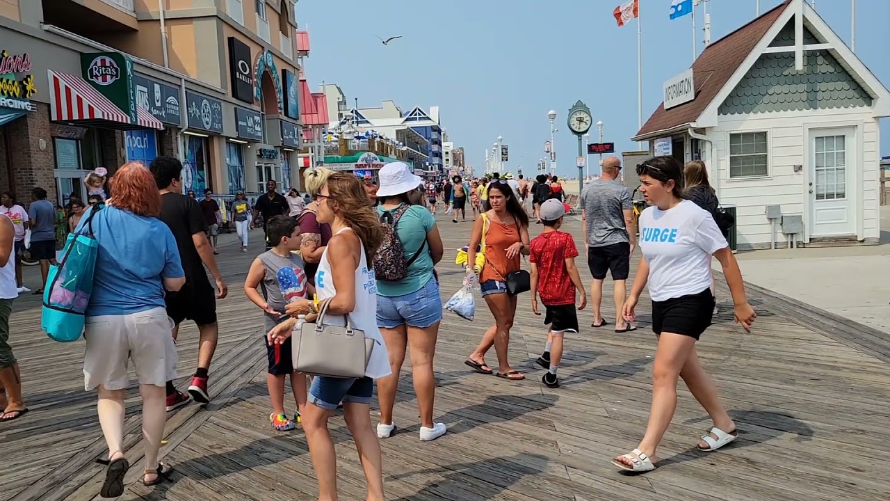 Ocean City Maryland Walking The Beach Boardwalk July 2021 - YouTube