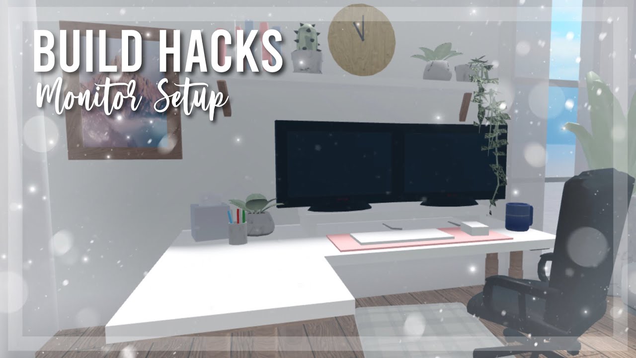 Monitor Setup Bloxburg Build Hacks Youtube Monitor Setup Bloxburg Build Hacks Youtube
