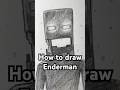 How to draw an Enderman from the Minecraft Movie! Easy! #art #minecraft #drawing