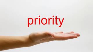 How to Pronounce priority - American English