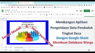 Membangun Aplikasi Database Warga #1 | Membuat database warga dengan Google Sheet