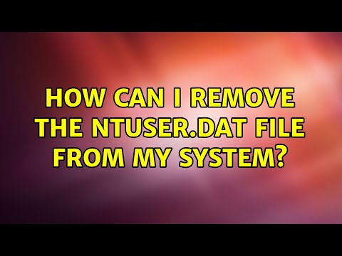 How can i remove the NTUSER.dat file from my System? (3 Solutions!!)