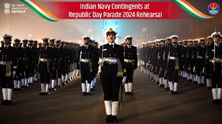 Indian Navy Contingents at Republic Day Parade 2024 Rehearsal