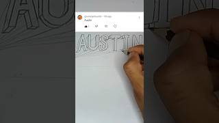 3D name || one point perspective 😱 #viral #art #creative #drawingstyles
