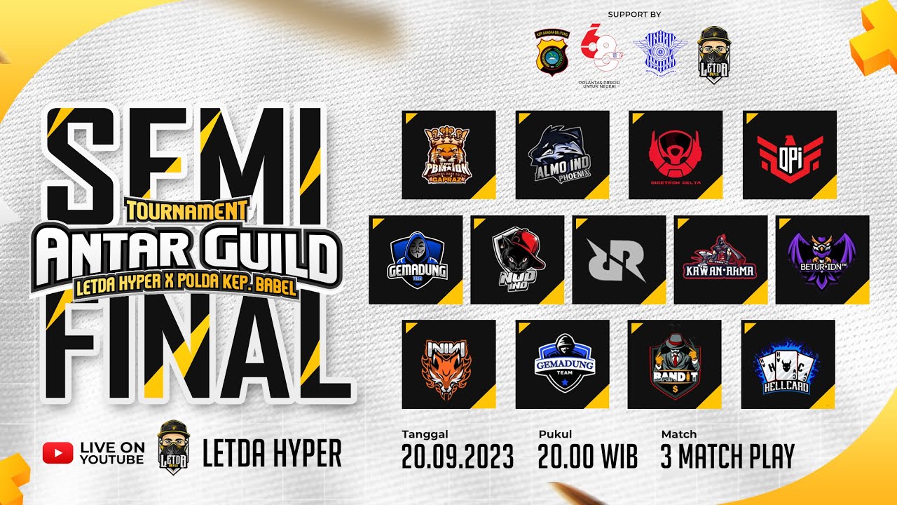 Semi Final Tournament Antar Guild Free Fire Indonesia Garena Free