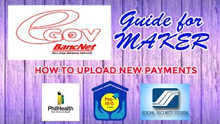 How to Upload New Payment? eGov Bancnet Online | Guide for Makers